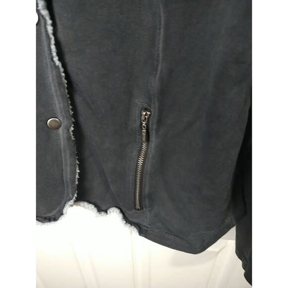 Yest Woman 12 Jacket Lightweight Collared Snap Zip Pocket Casual Y2K Grunge - Picture 4 of 9